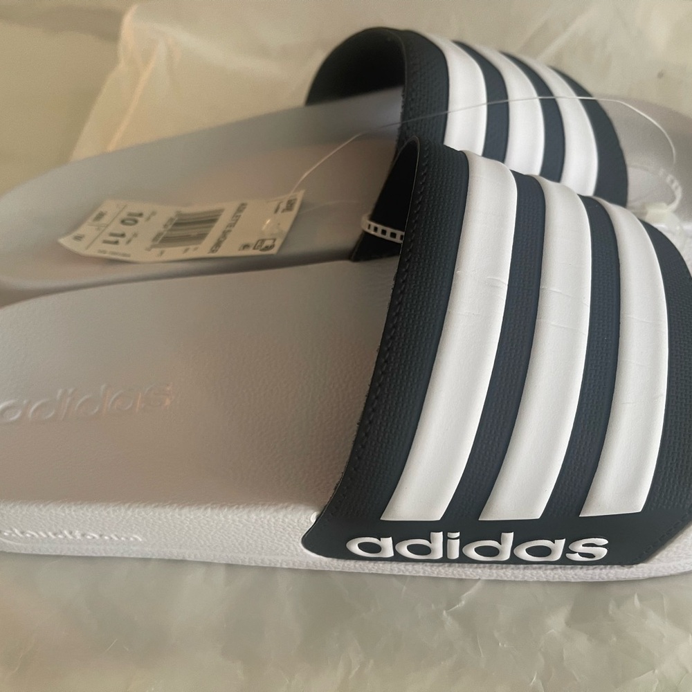 Adidas Classic Black and White Slides